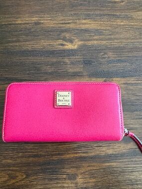 Dooney & Bourke Pink Zip Around Wallet